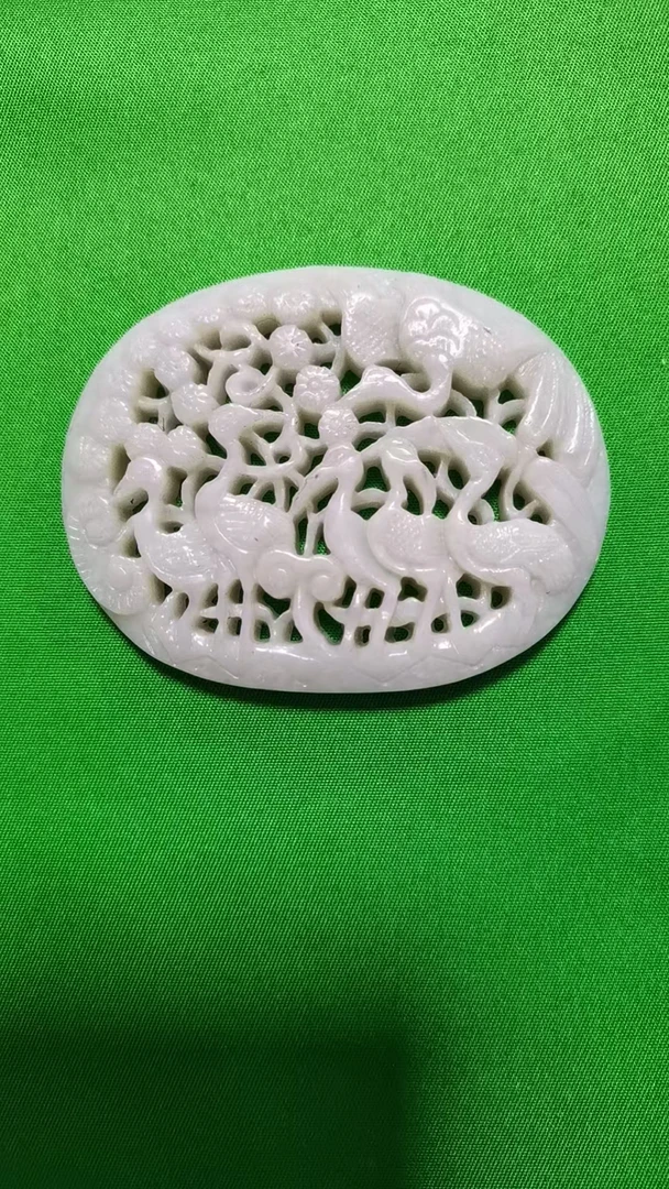 和田玉佩挂件一鹭连科