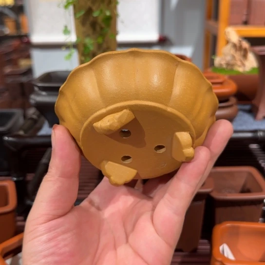 紫砂花盆原矿紫泥