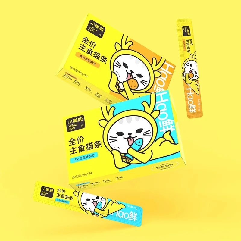 小黄鹿猫条主食猫条幼猫成猫猫咪全价猫零食湿粮营养