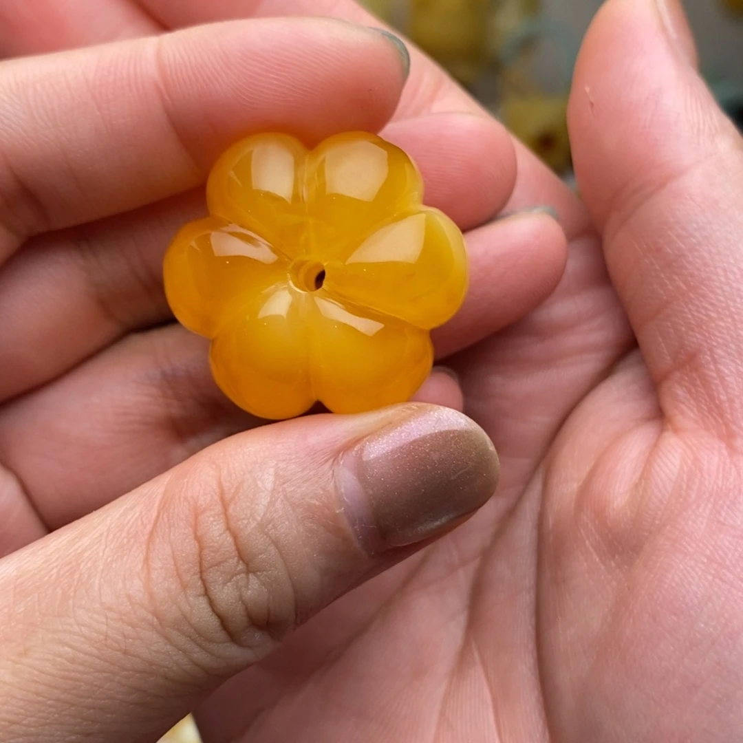 ****靖未镶嵌颈饰蜜蜡南瓜蜜蜡