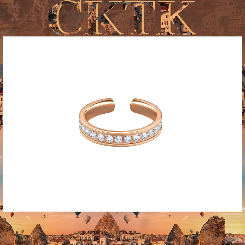 不锈钢锆石戒指 埃尼斯推荐CKTK戒指女轻奢小众设计生日礼物