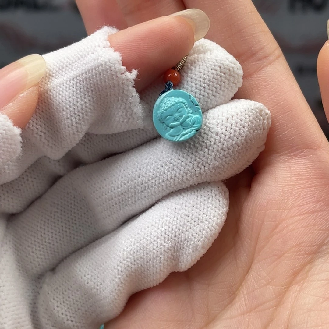 绿松石未镶嵌挂件