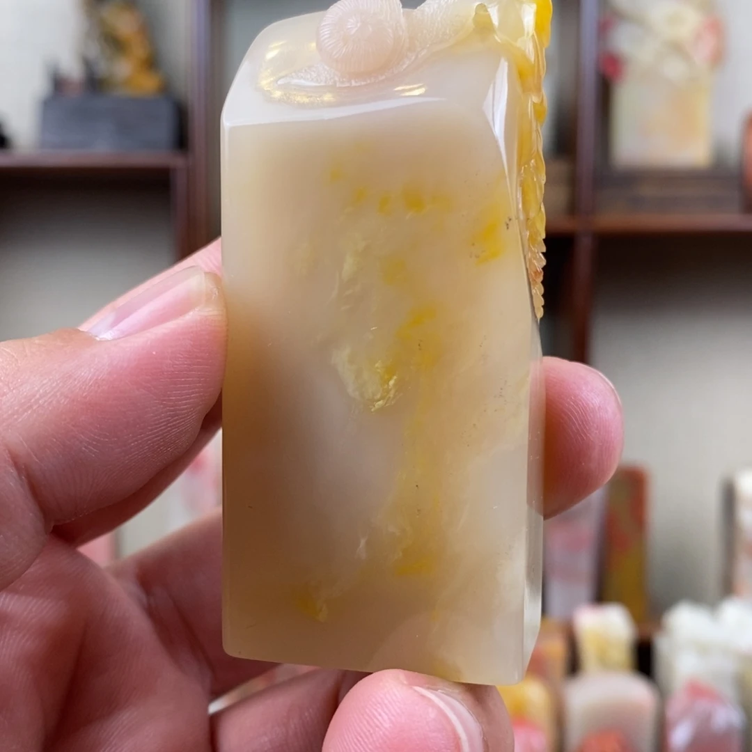 巴林石印石巴林石手工雕钮章