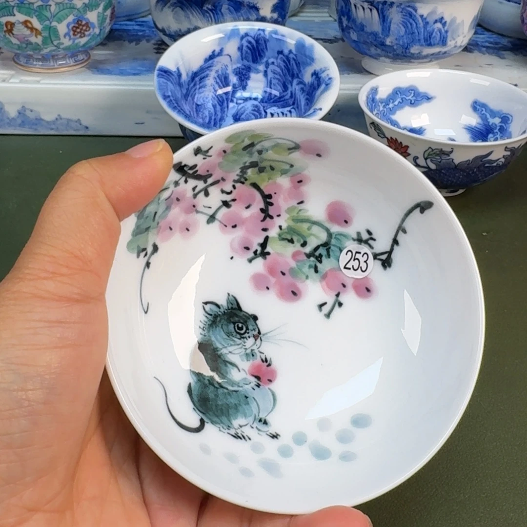 陶瓷景德镇纯手绘茶具圆圆253