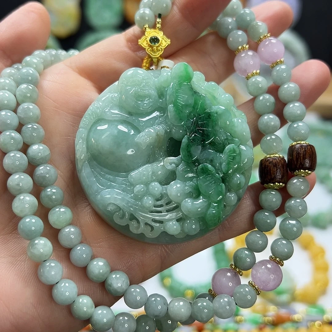 翡翠未镶嵌颈饰吊坠