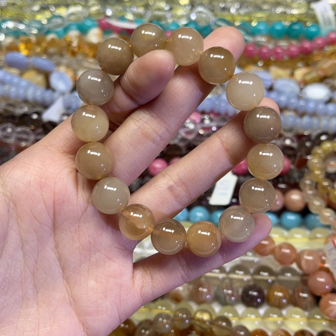 风***菱玛瑙/玉髓散珠黄兔毛