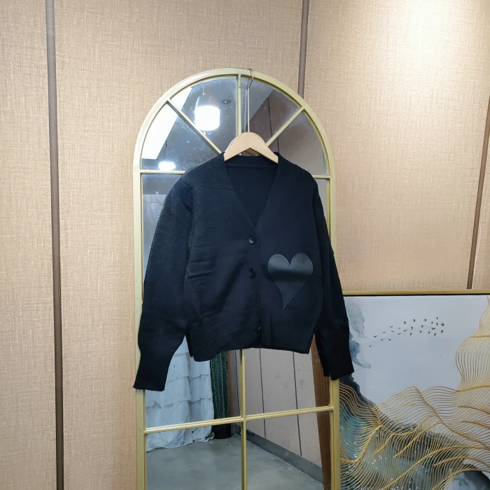 AF360孕妇黑色针织开衫