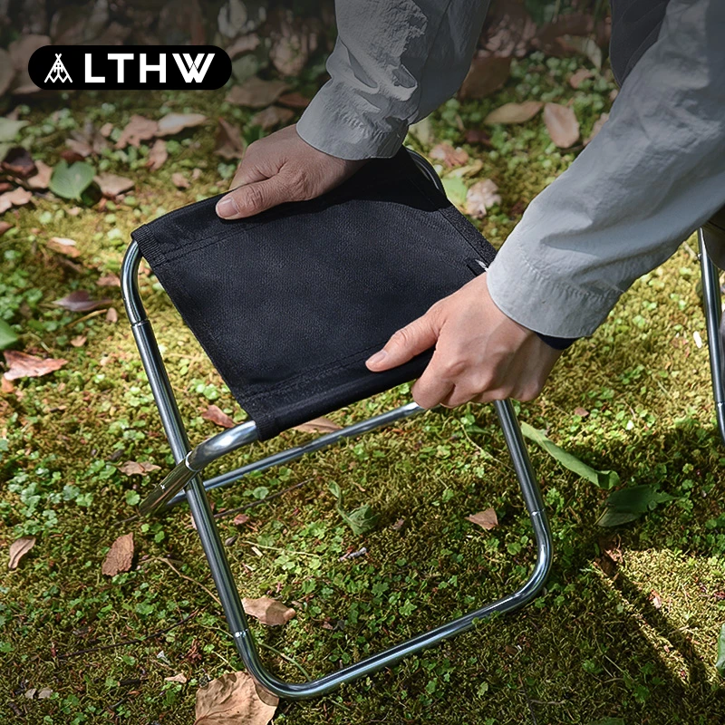 LTHW旅腾户外便携式超轻折叠马扎钓鱼椅露营凳子铝合金野营小板凳