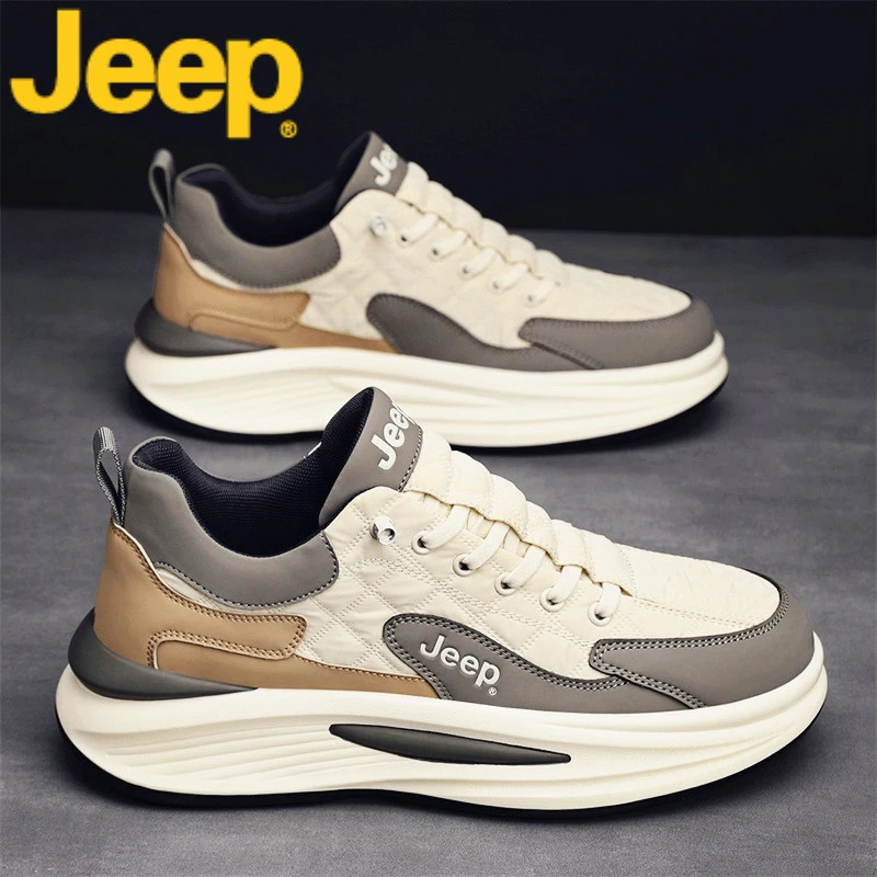 jeep吉普老爹鞋男鞋秋季2025新款休闲透气爆款运动鞋子男士阿甘鞋