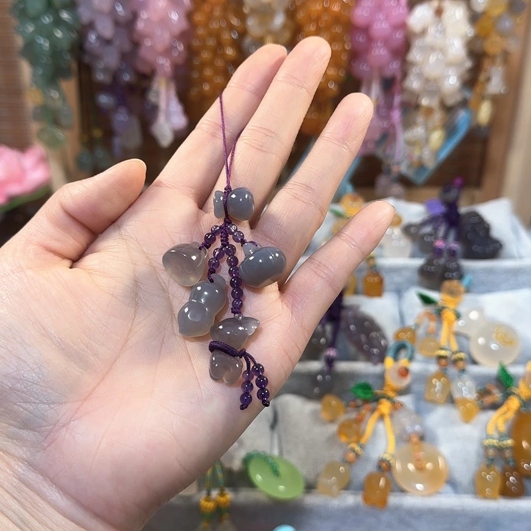玛瑙/玉髓手机挂件未镶嵌