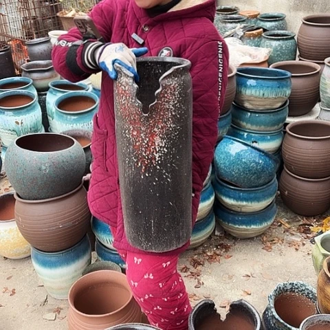 口20高51 瑕疵盆子