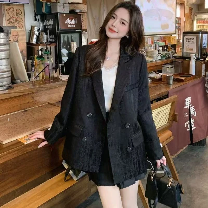 4127*高级气质小香风西装外套女2025新款小众设计高级感西服上衣