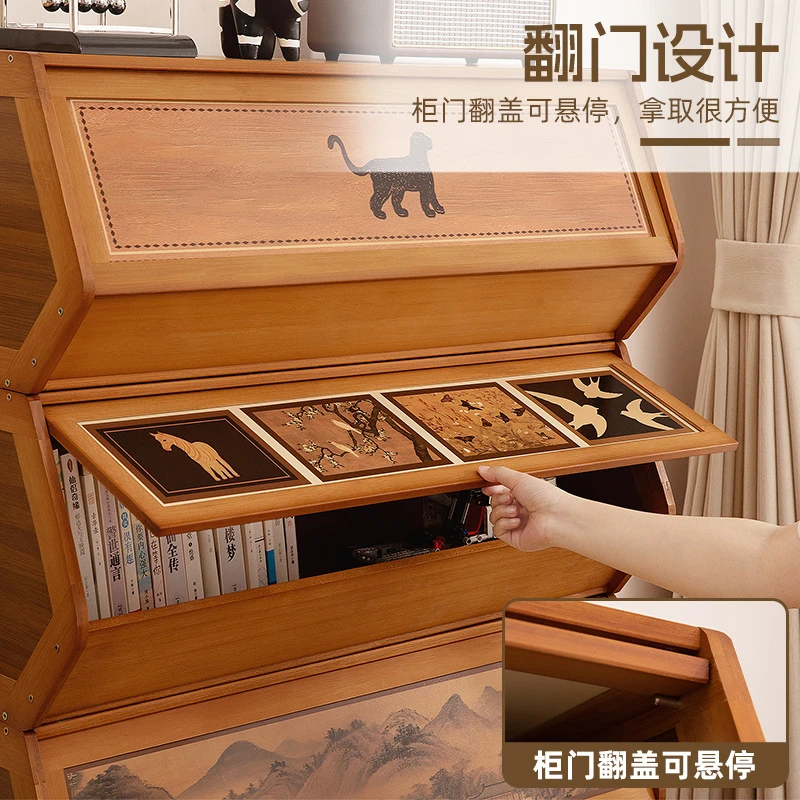 家庭收纳柜子储物柜置物柜多层带柜门卧室家用手办展示柜一件起批