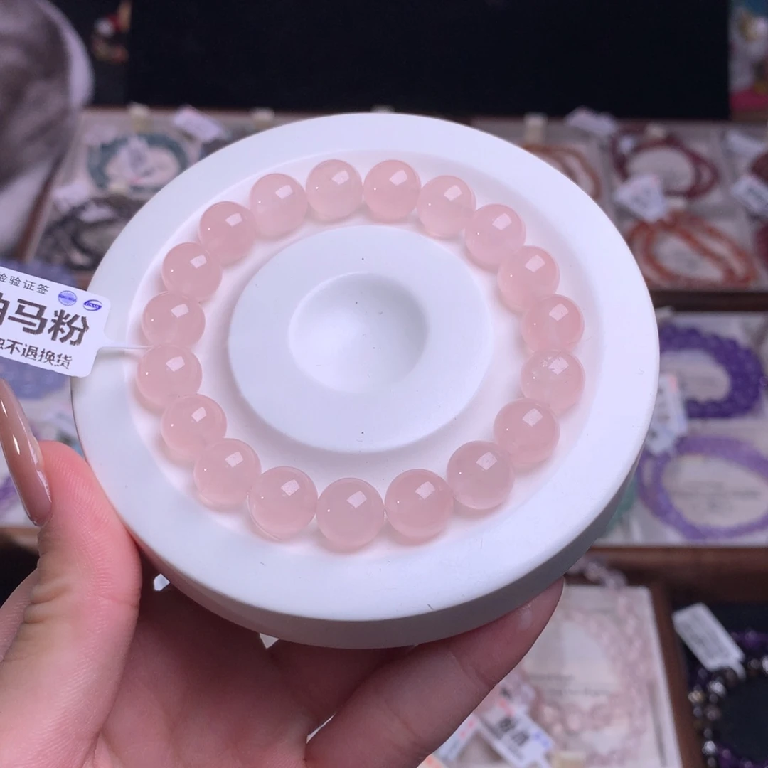 未镶嵌手链水晶10m西柚粉