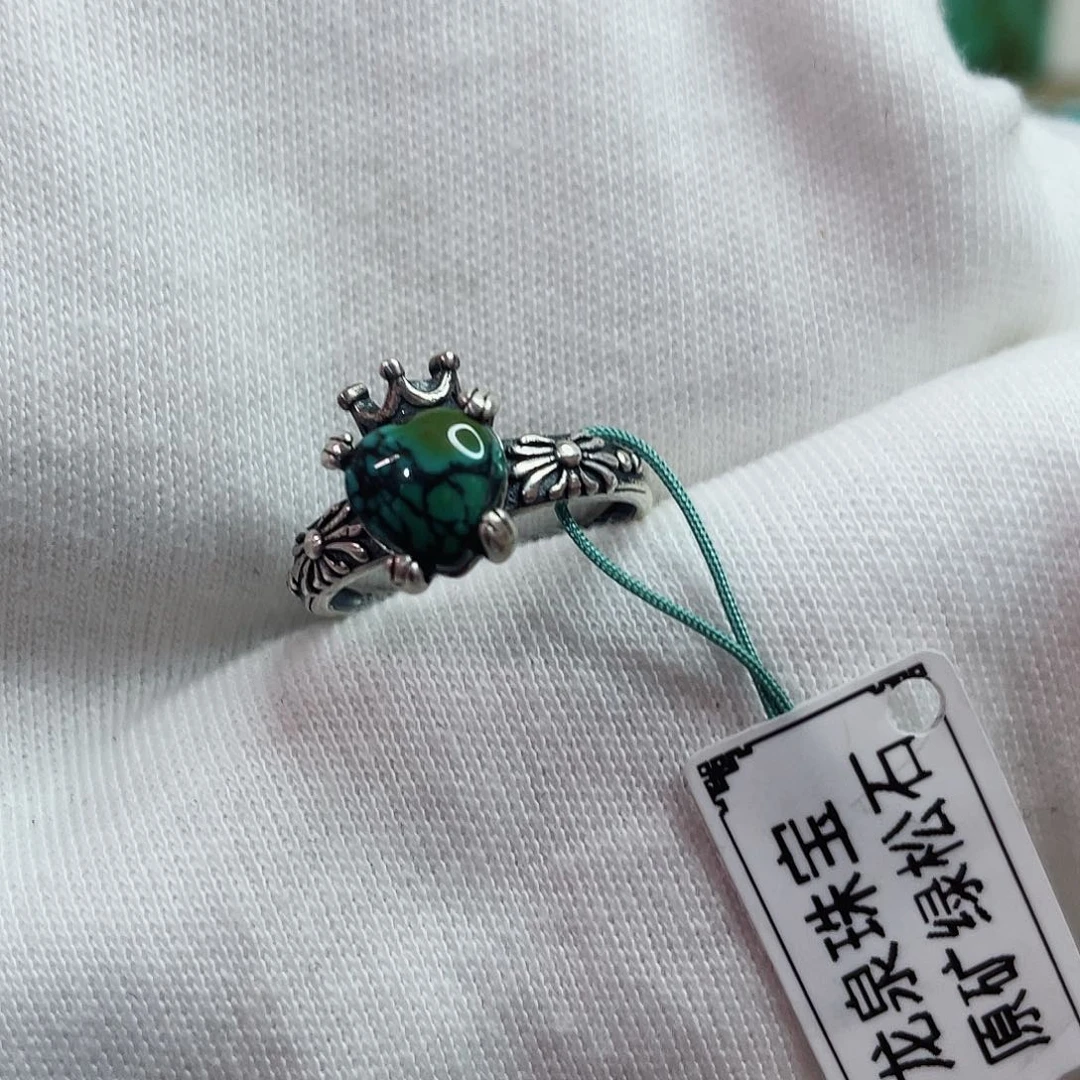 绿松石珠宝奇石银S925镶嵌