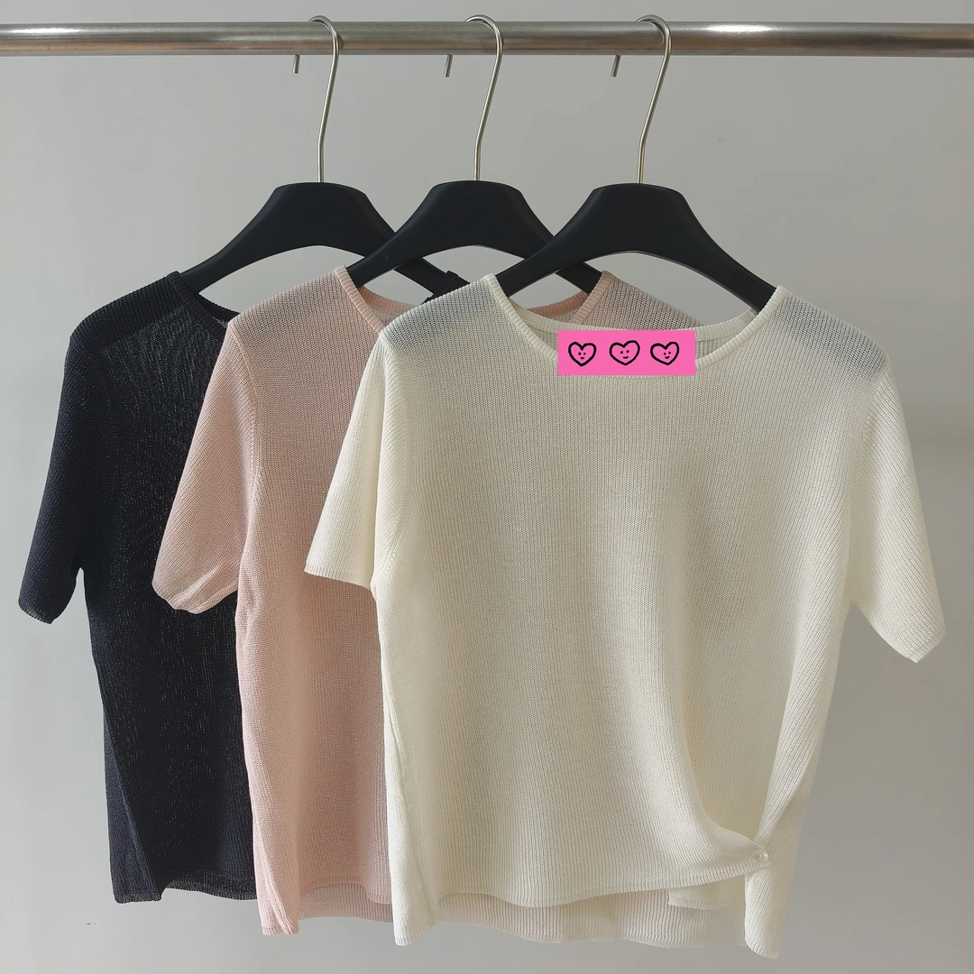 【米乐韩国正品】25新 侧扣设计简约气质短袖/N0退N0换