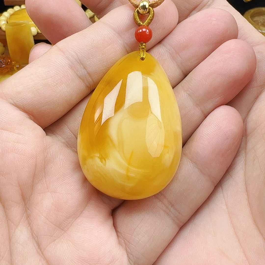 蜜蜡未镶嵌珠宝奇石蜜蜡吊坠23克