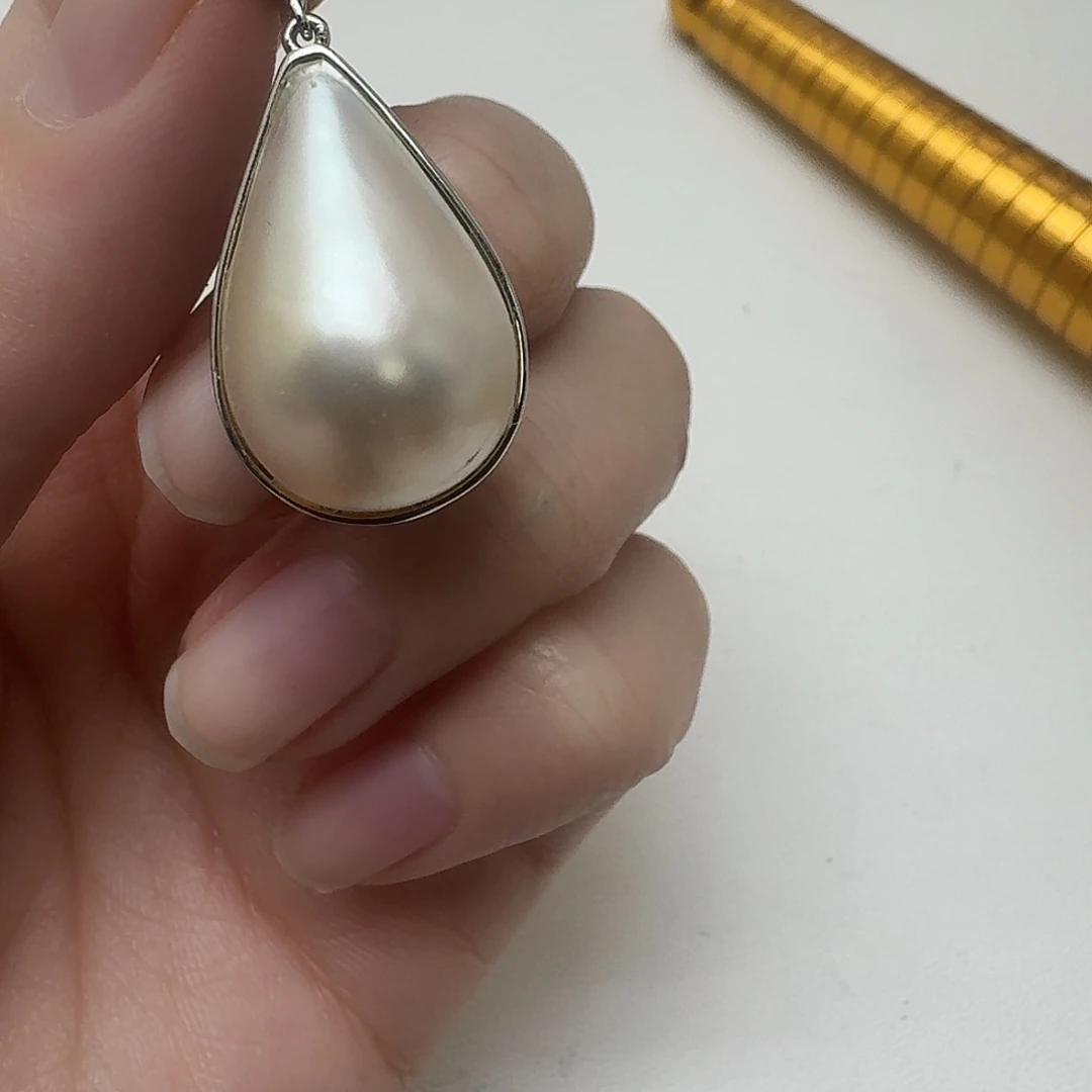 颈饰拼合珍珠（马贝珠）银S925镶嵌