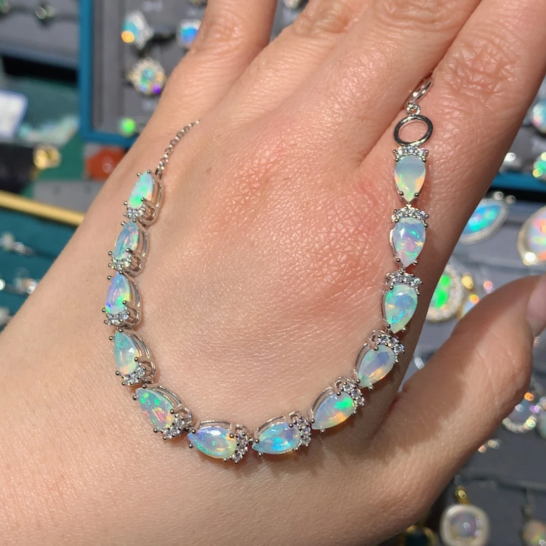 欧泊福利手链银S925镶嵌