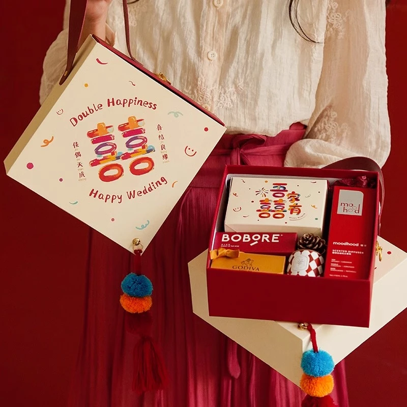 林灵柒炫彩喜事伴手礼女伴娘 结婚婚礼伴手礼盒套装 高档实用礼物