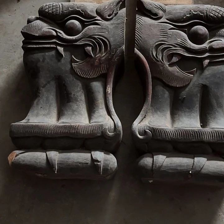 香榧木老木雕老人物花板