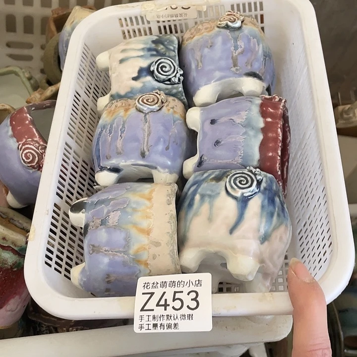 花盆紫砂453微瑕品口径5厘米左右尺寸口不圆