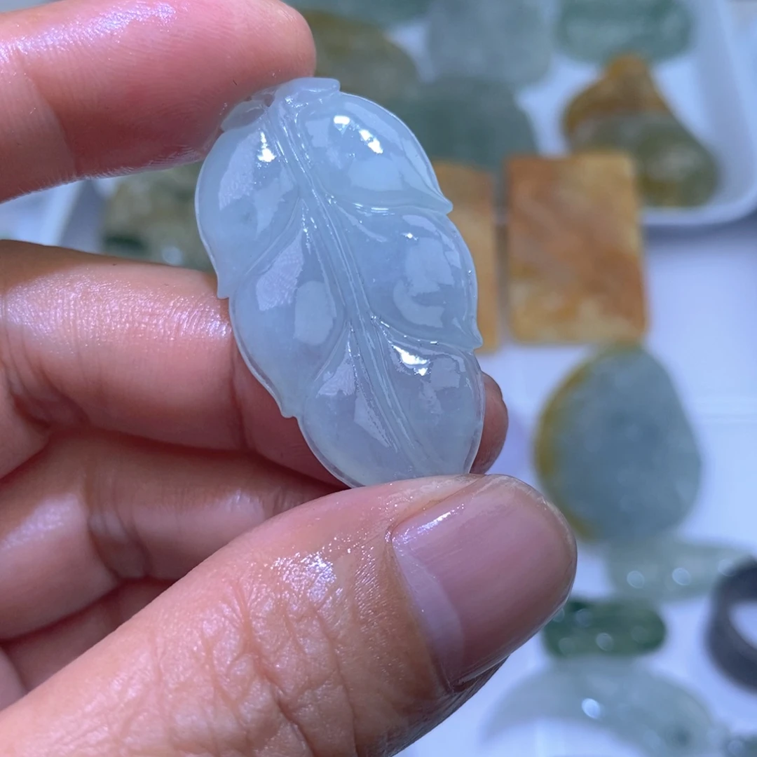 定制翡翠未镶嵌叶子