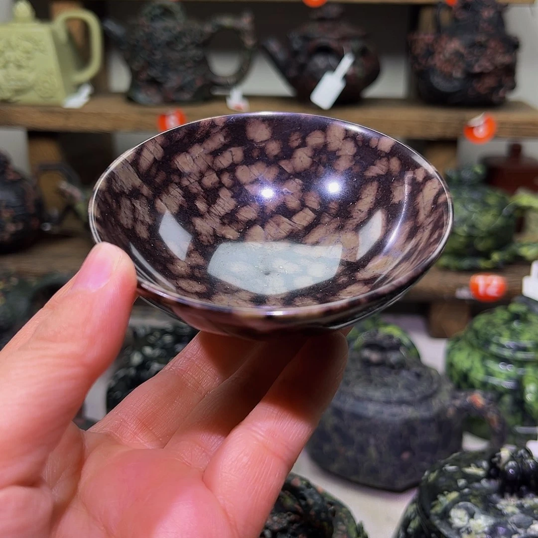 石材米粒石斗笠盏
