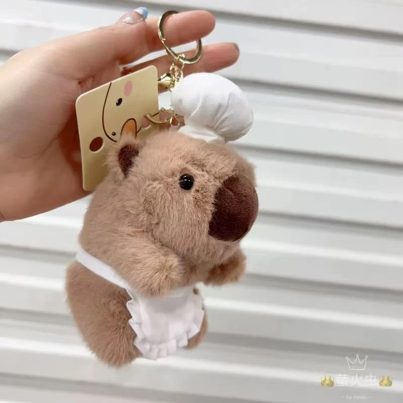 尾货捡漏卡皮乌龟刺猬豚鼠荷兰猪蜜蜂猪毛绒款钥匙扣