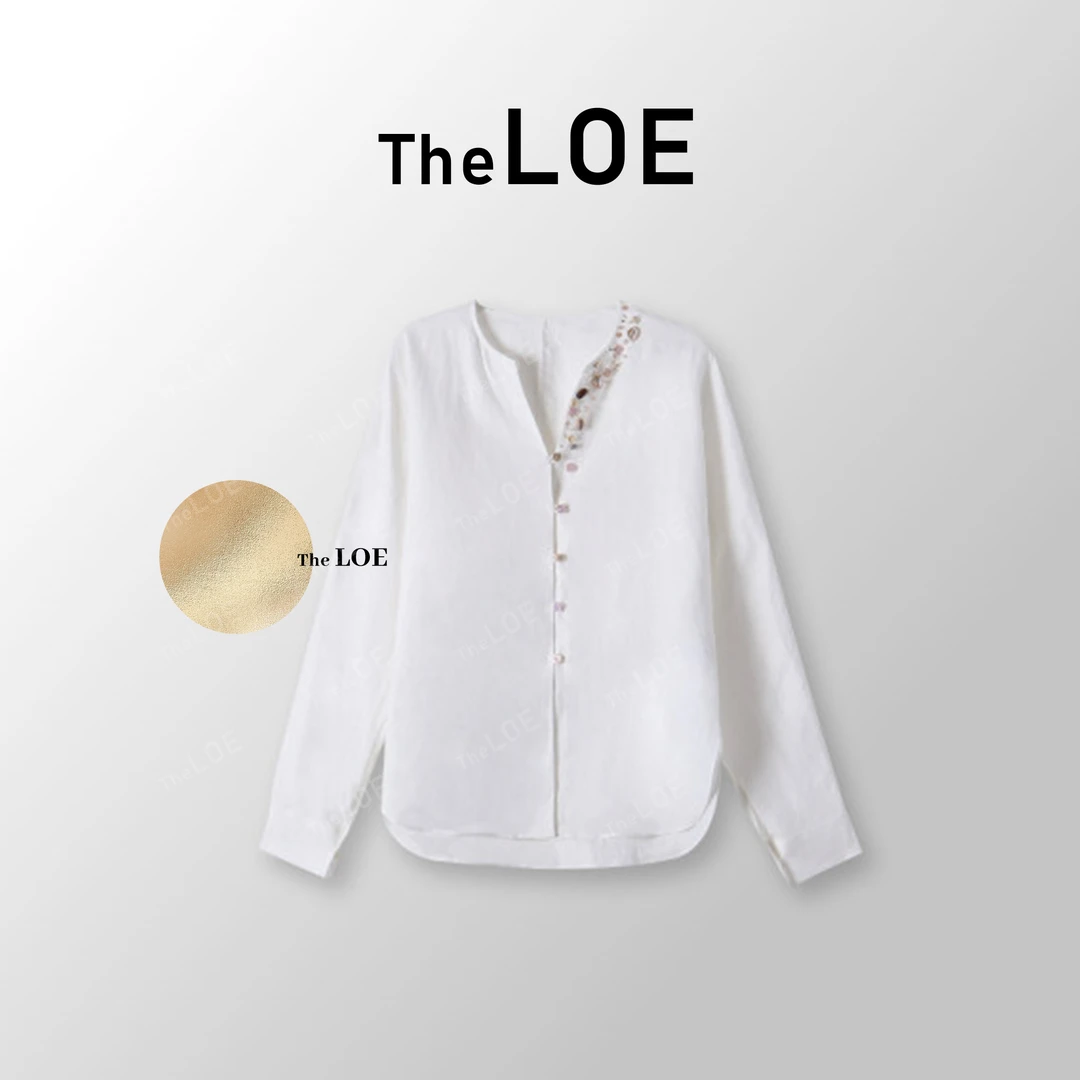 TheLOE/珍珠贝 极简一百亚麻亚麻衬衫#03.12C-G3928