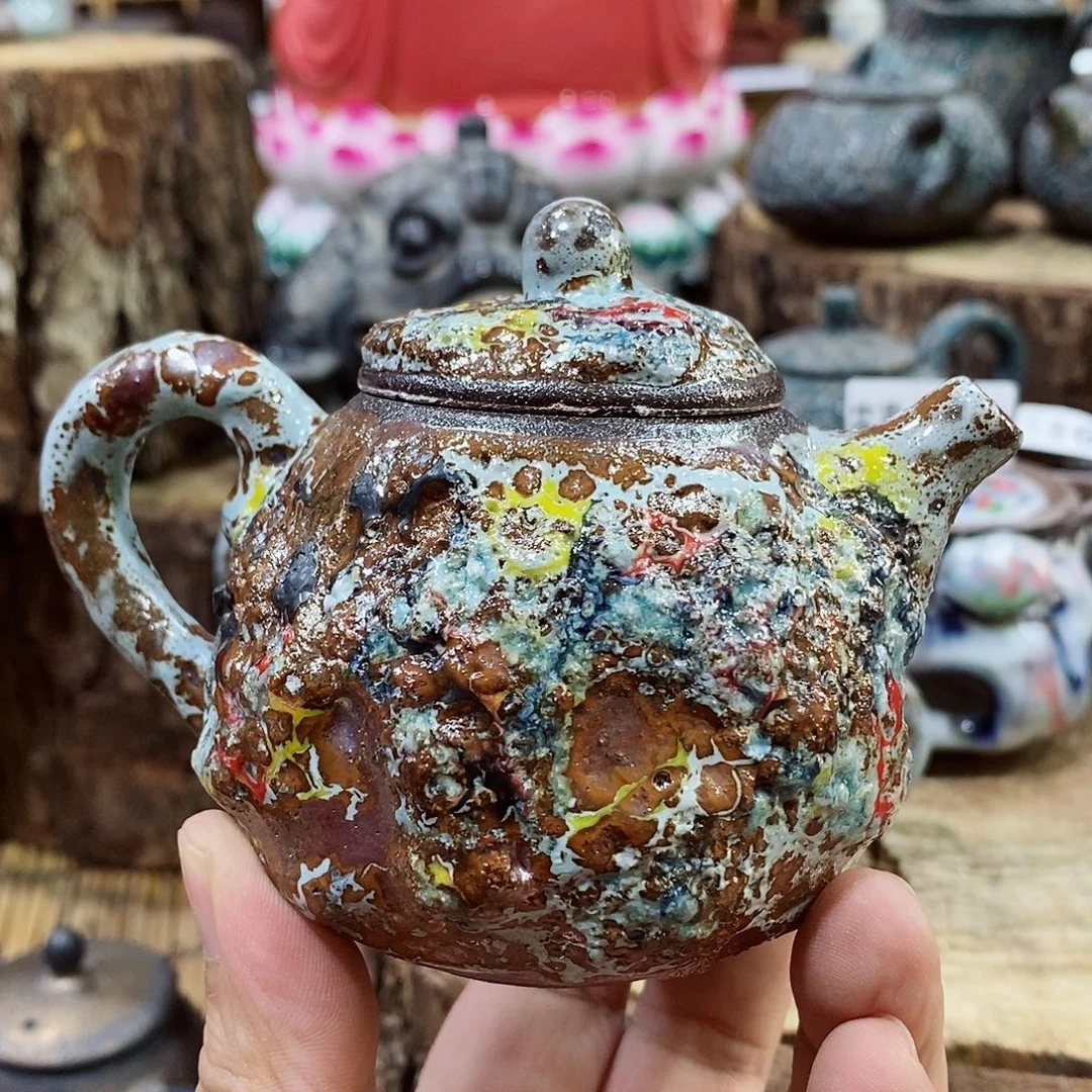 粗陶志野柴烧茶器