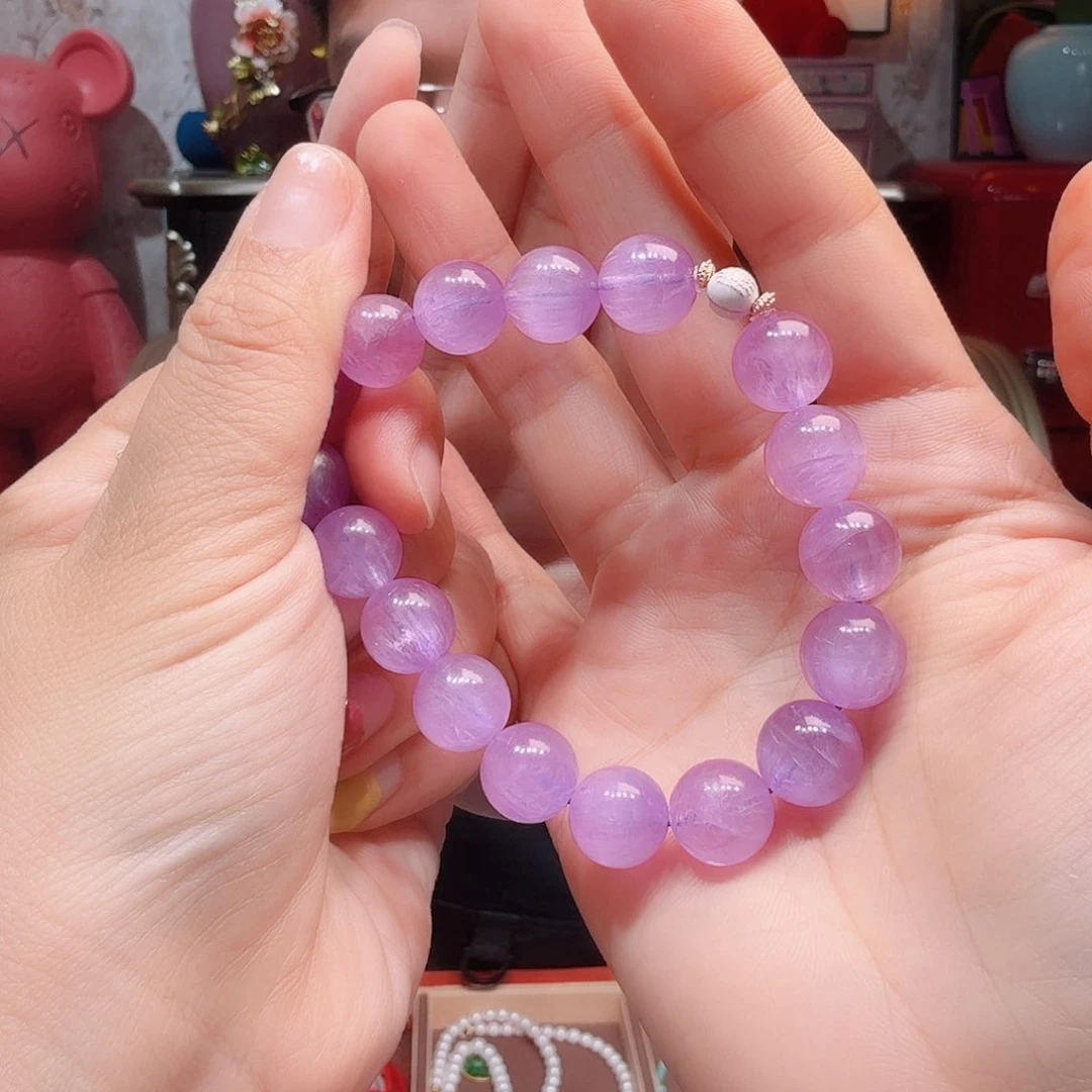 锂辉石手串18K金镶嵌l***❥手串