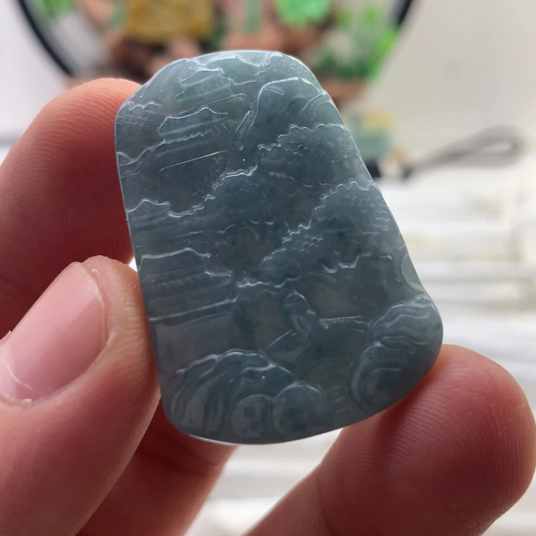 颈饰未镶嵌翡翠山水