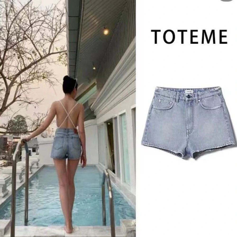 未使用 Totême 高腰牛仔短裤/27