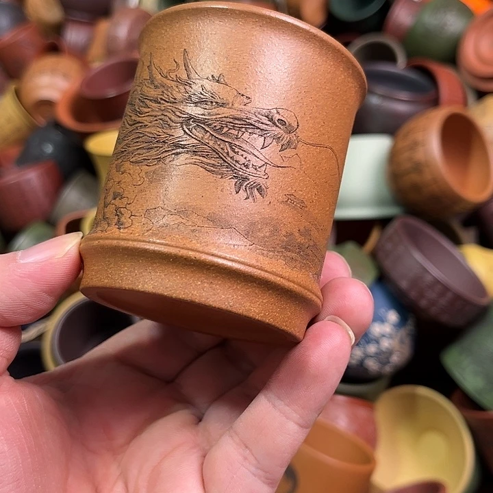 紫砂茶杯全手工紫砂主人杯