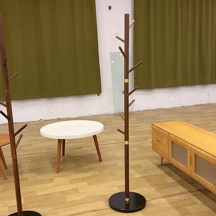 北美材福利黑胡桃木衣帽架不退不换