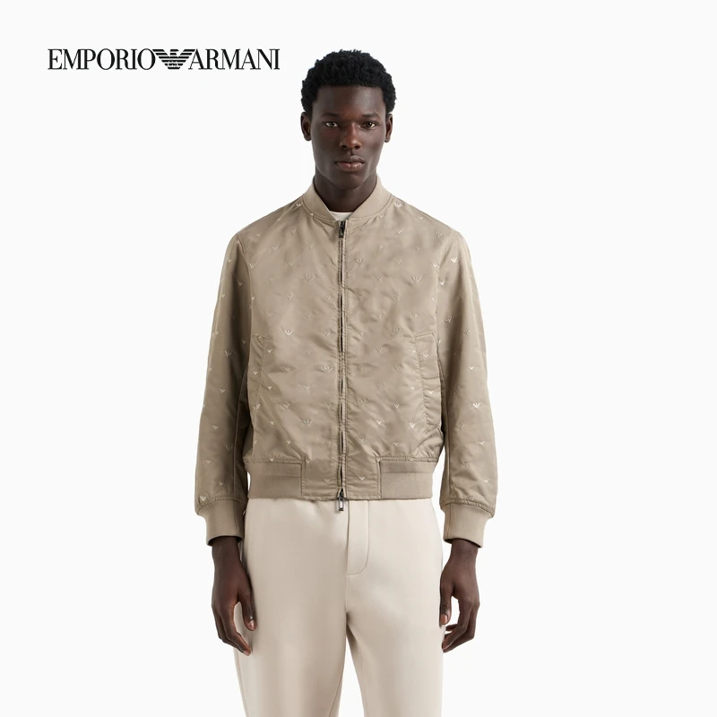 TC-EMPORIO ARMANI/25夏季新款棒球领刺绣飞行员夹克外套男款