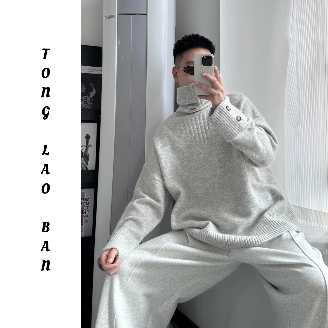 HX大码微胖 【109】设计感高领毛衣