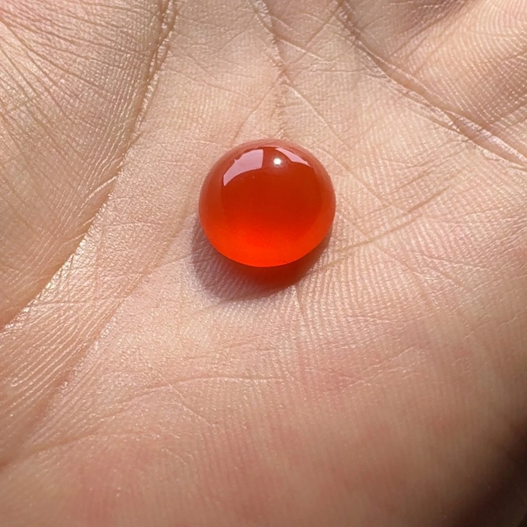 南红玛瑙未镶嵌冰红戒面12.0*6.9