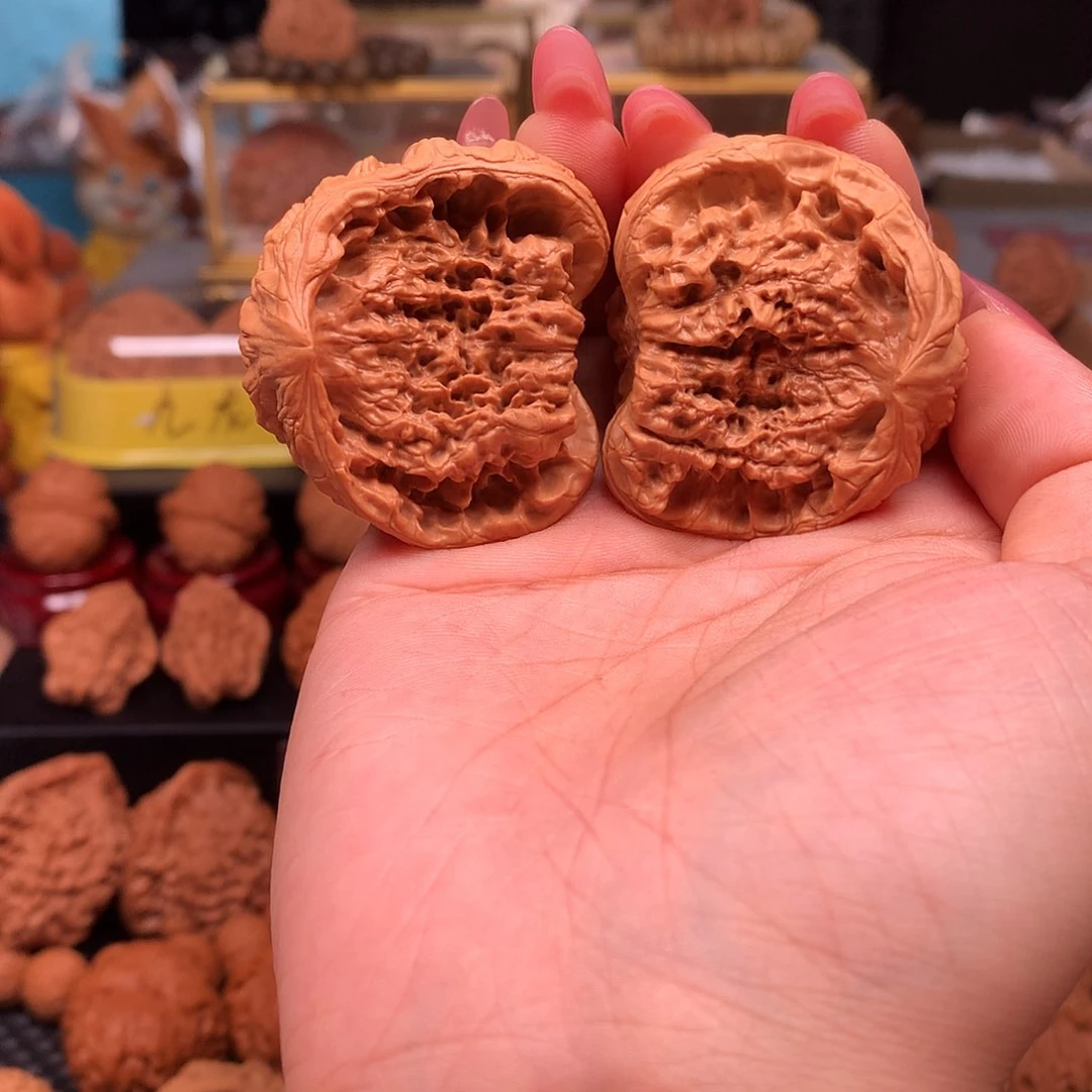 文玩核桃把件蛇头45