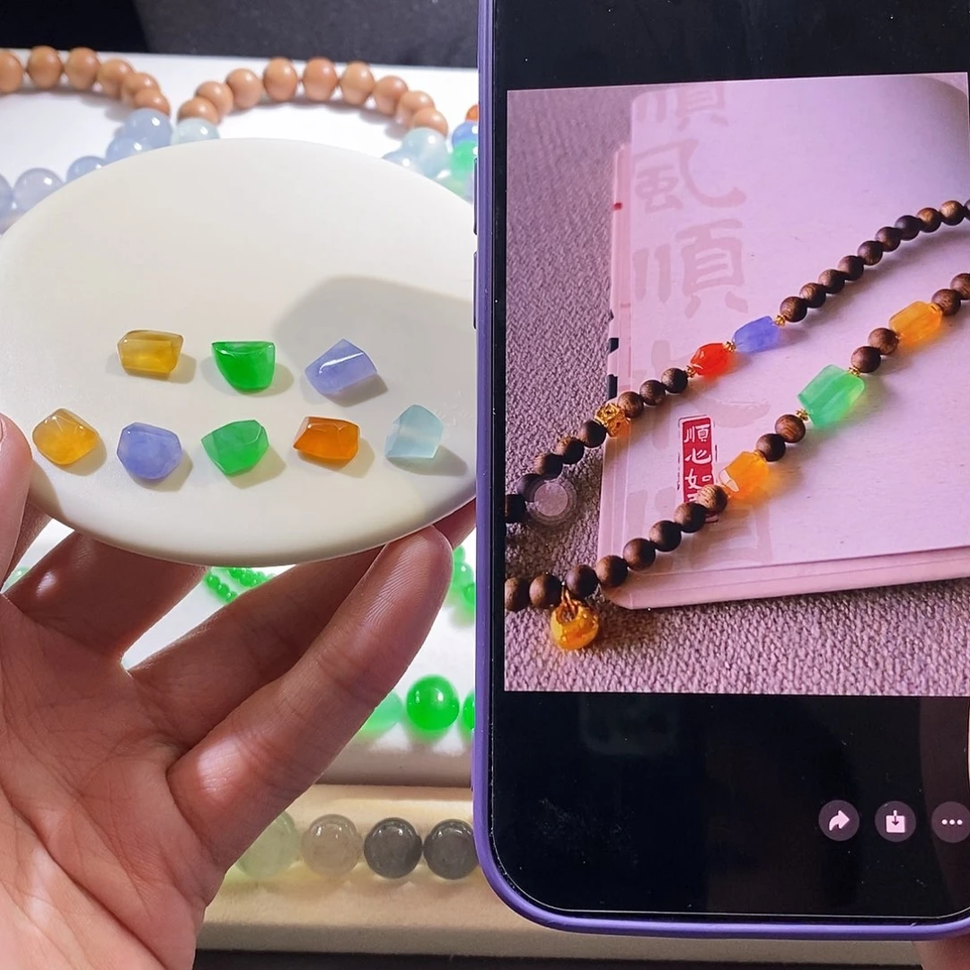颈饰未镶嵌翡翠两组不同价，参考设计