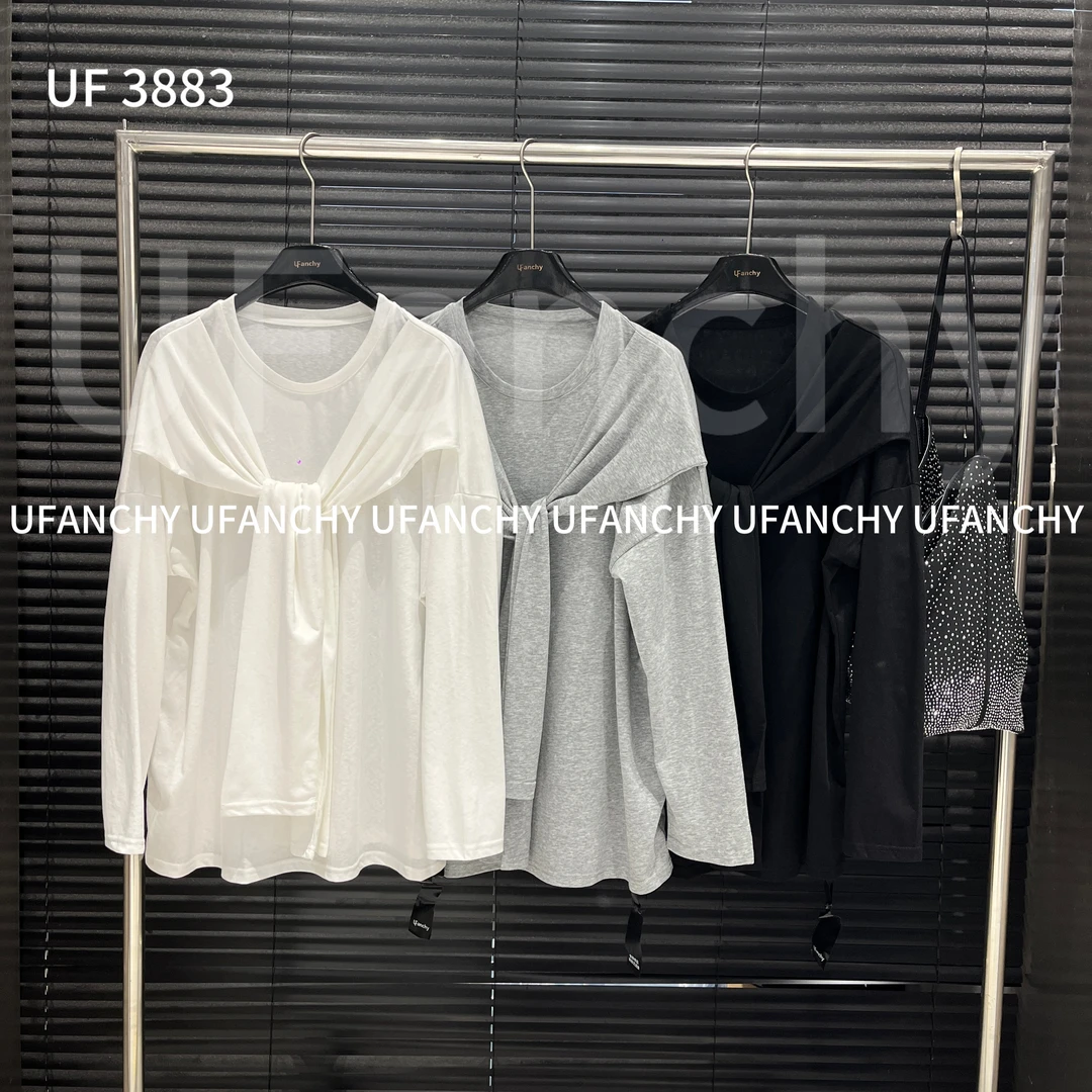 （春款）UF#百搭假两件上衣#3883