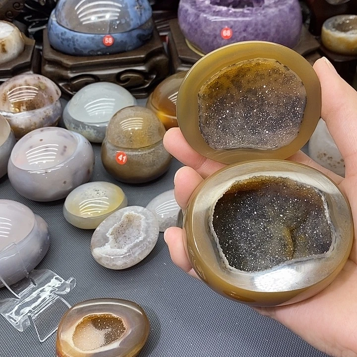 紫晶未镶嵌摆件聚宝盆