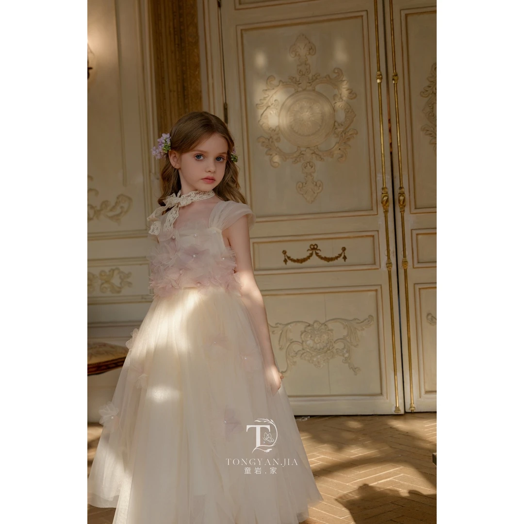 【现货】甜汐童装2025年夏季新款儿童网纱公主连衣裙 252-TX-25002