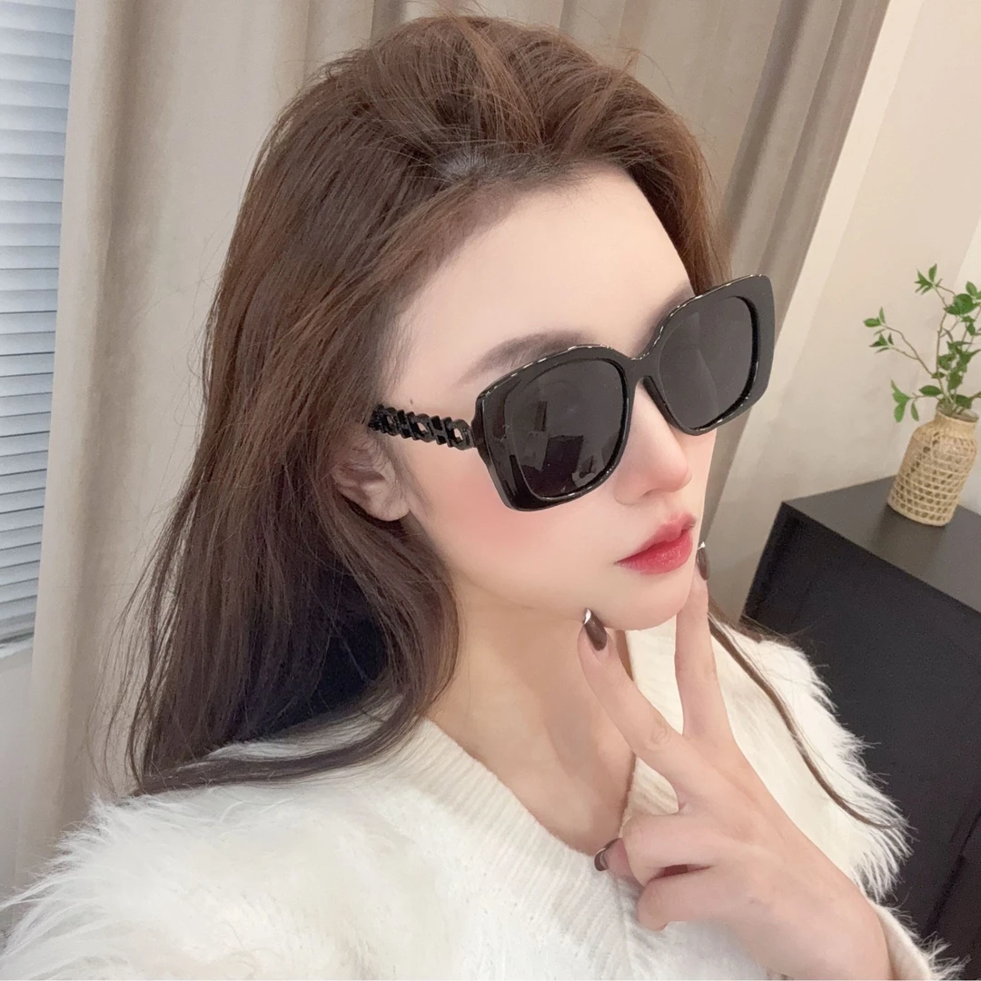 新款墨镜女高级感ins网红款偏光防晒太阳镜大框圆脸显瘦眼镜