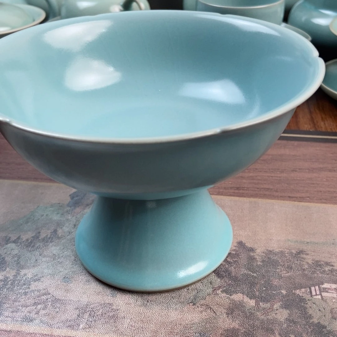 摆件原产地原矿汝瓷~茶器