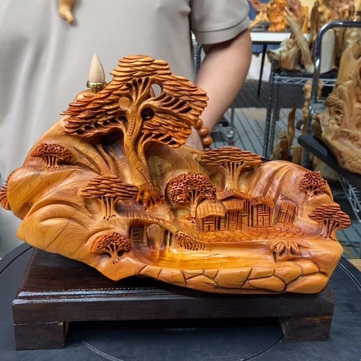 柏木（崖柏）山水倒流香送两盒香