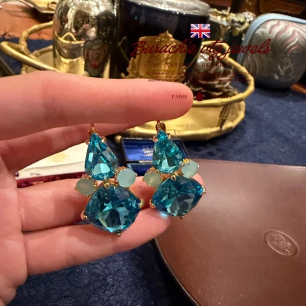 铜合金仿水晶耳饰 【6550】 周年珍藏英｜经典原标克拉CrownFrett