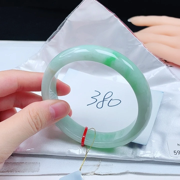 翡翠手镯未镶嵌缅甸天然a货手镯59+