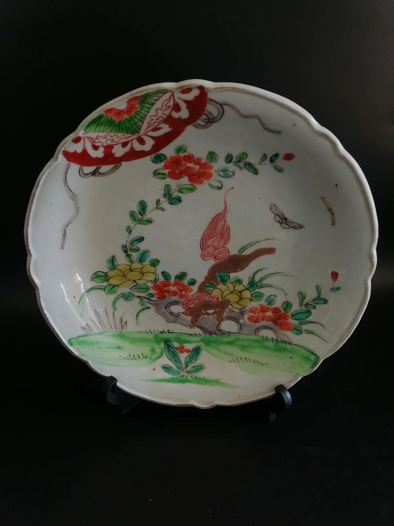 五彩盘，茶盘 口盘手绘